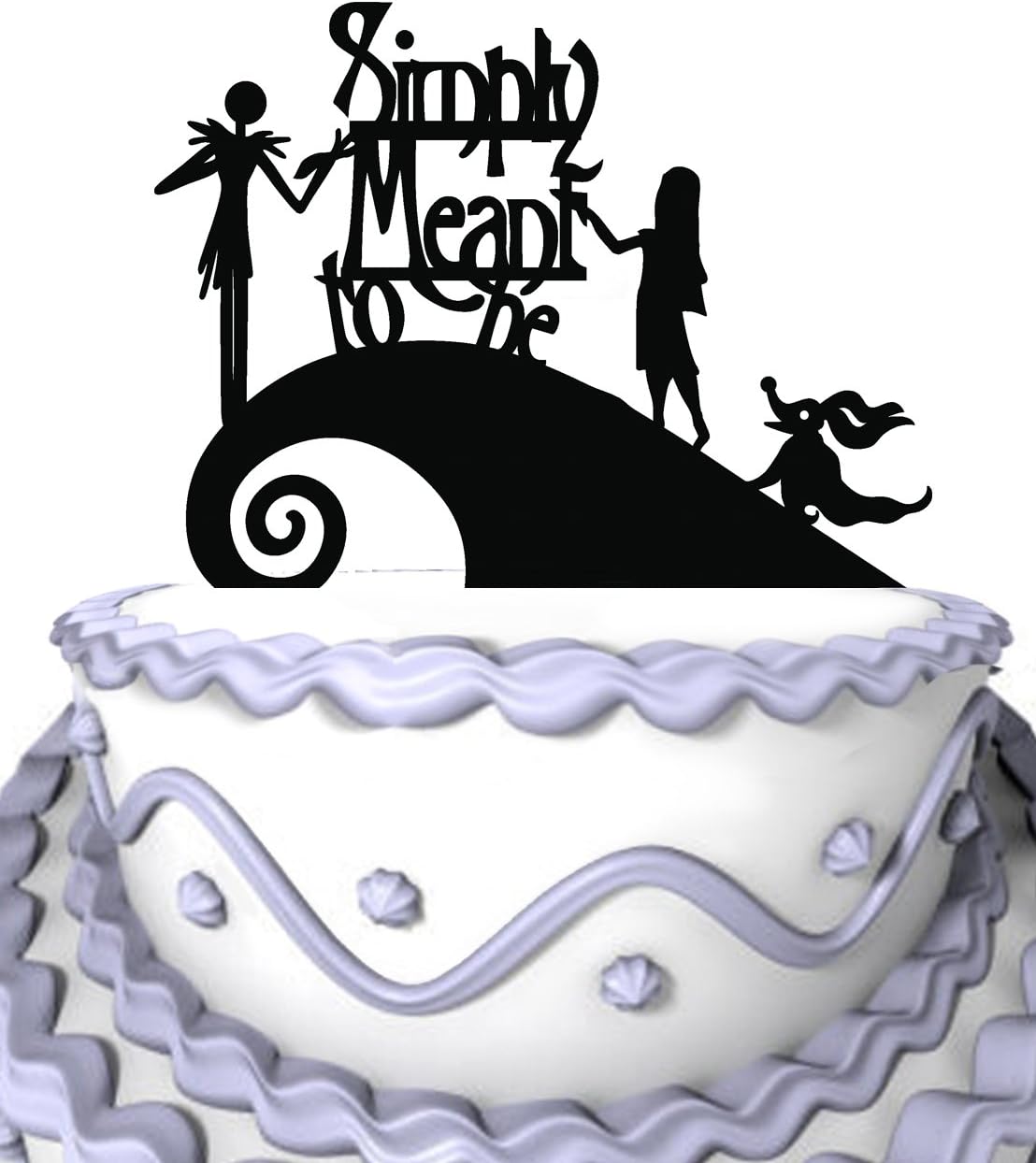 Meijiafei Wedding Cake Topper - Jack and Sally Simply Meant To Be for Anniversary Cake Decoration Party Favors