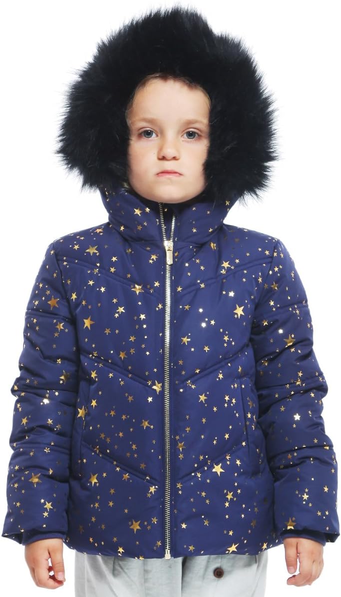 Rokka&Rolla Girls' Heavyweight Puffer Jacket Quilted Winter Coat with Hooded Faux Fur - Image 4