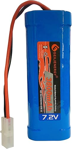Miniatura 5 de Batería NiMH de 7.2 V 3800 mAh de 6 celdas para autos RC Hobby batería con conector Tamiya para automóvil, camión, camión, tanque de buggy, avión,