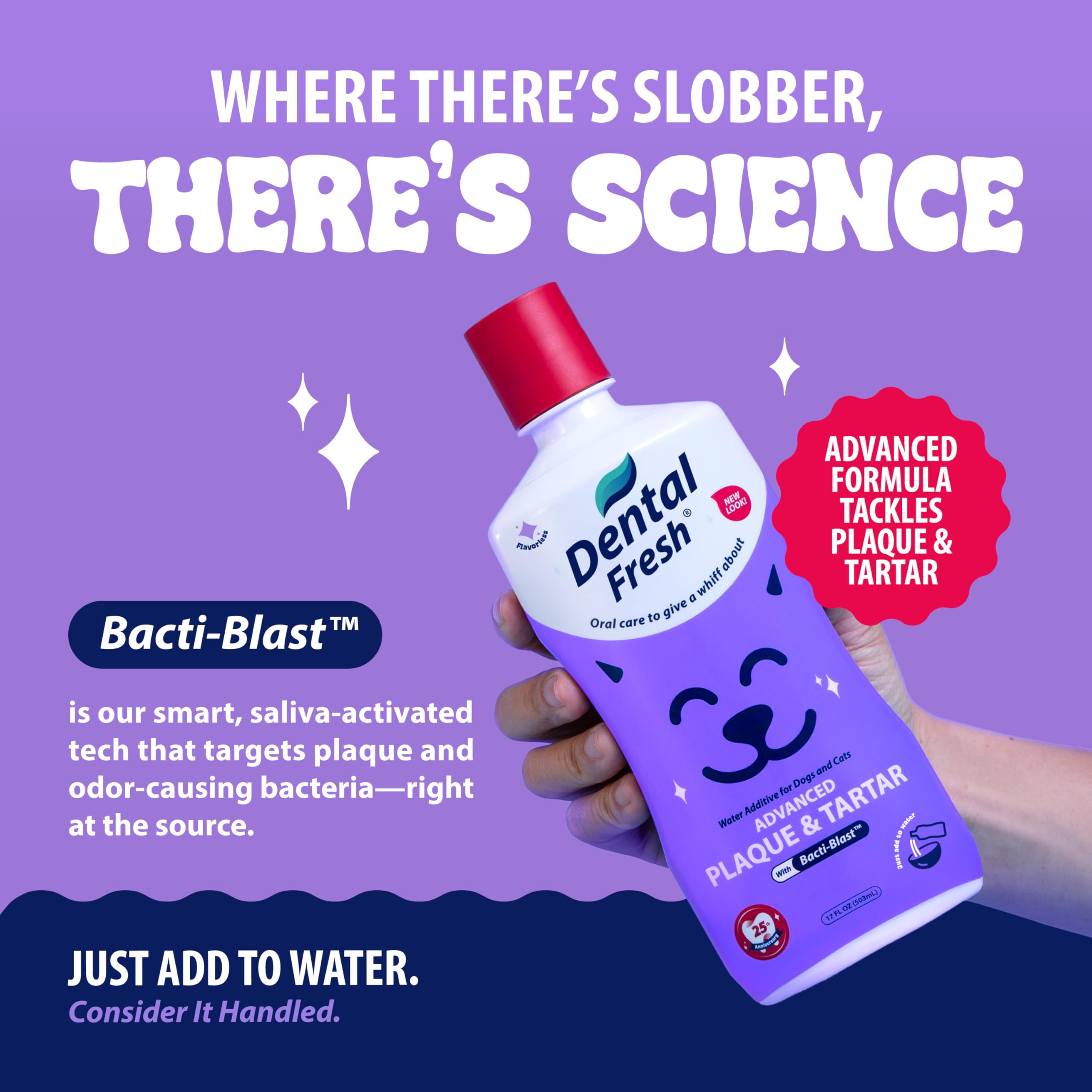 Dental Fresh Plaque & Tartar Control Water Additive for Dogs & Cats – Helps Support Clean Teeth, Healthy Gums & Fresh Breath – Advanced Formula Oral Care, 17 fl oz - image 5