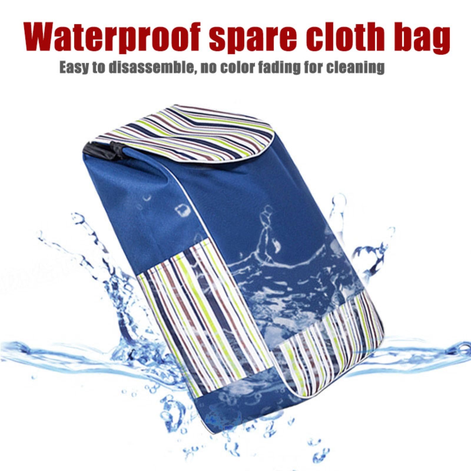 Sac De Courses Oxford Imperméable 56x32x20 Cm - Sac De Remplacement Pour Caddie, Pliable, 40L, Ataoyus - 2