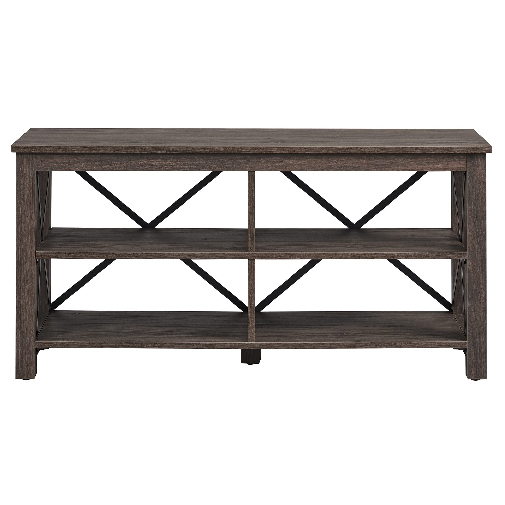 Henn&Hart Rectangular TV Stand for TV's up to 55" in Alder Brown, TV Stands for the Living Room