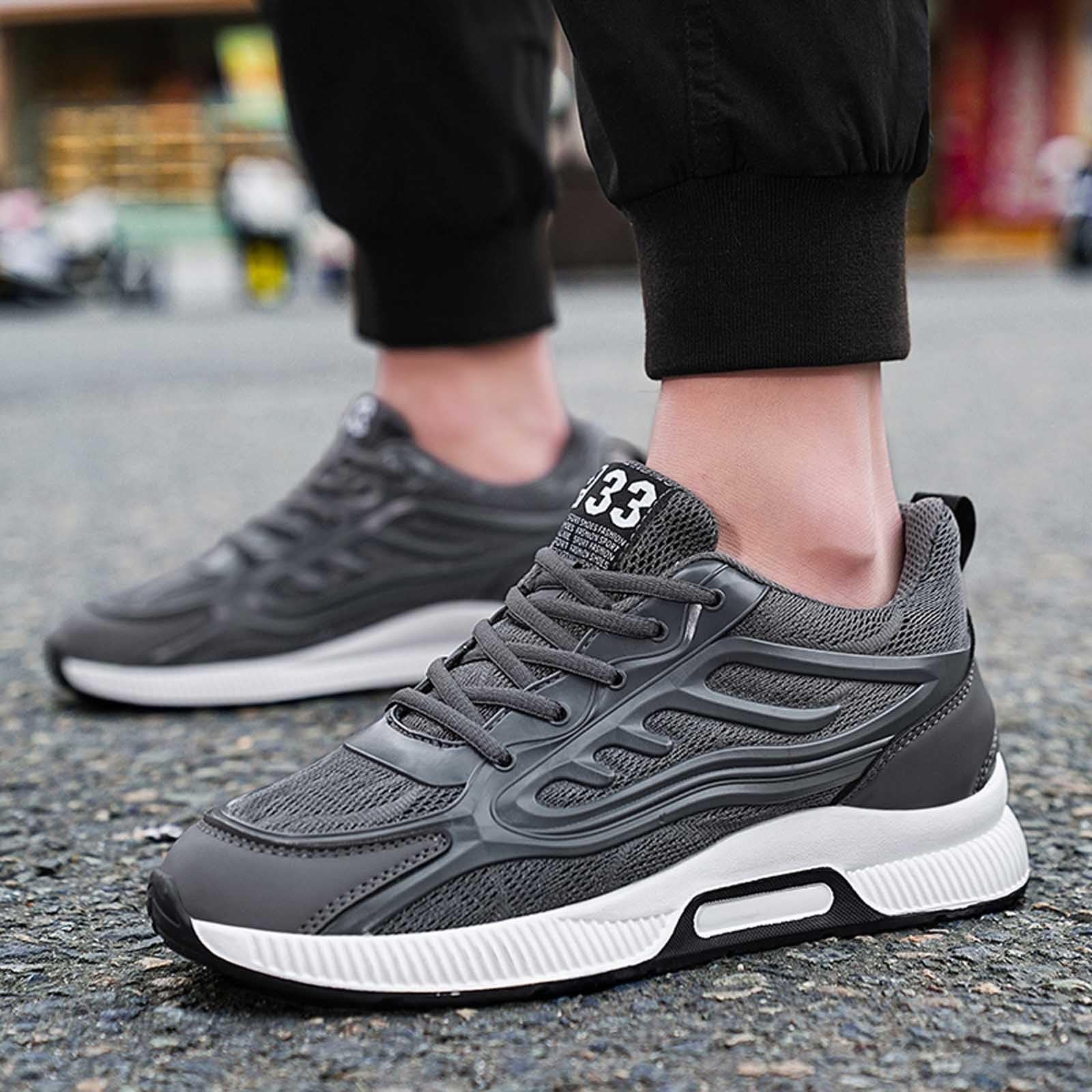Scarpe da Ginnastica da Uomo Scarpe Palestra Uomo Pianta Larga Tennis Sneakers Alte Camminata Nero Invernali Padel Pallavolo Sneaker Tela Estive Montagna Jogging 52 in Bianche Sport Traspiranti Men
