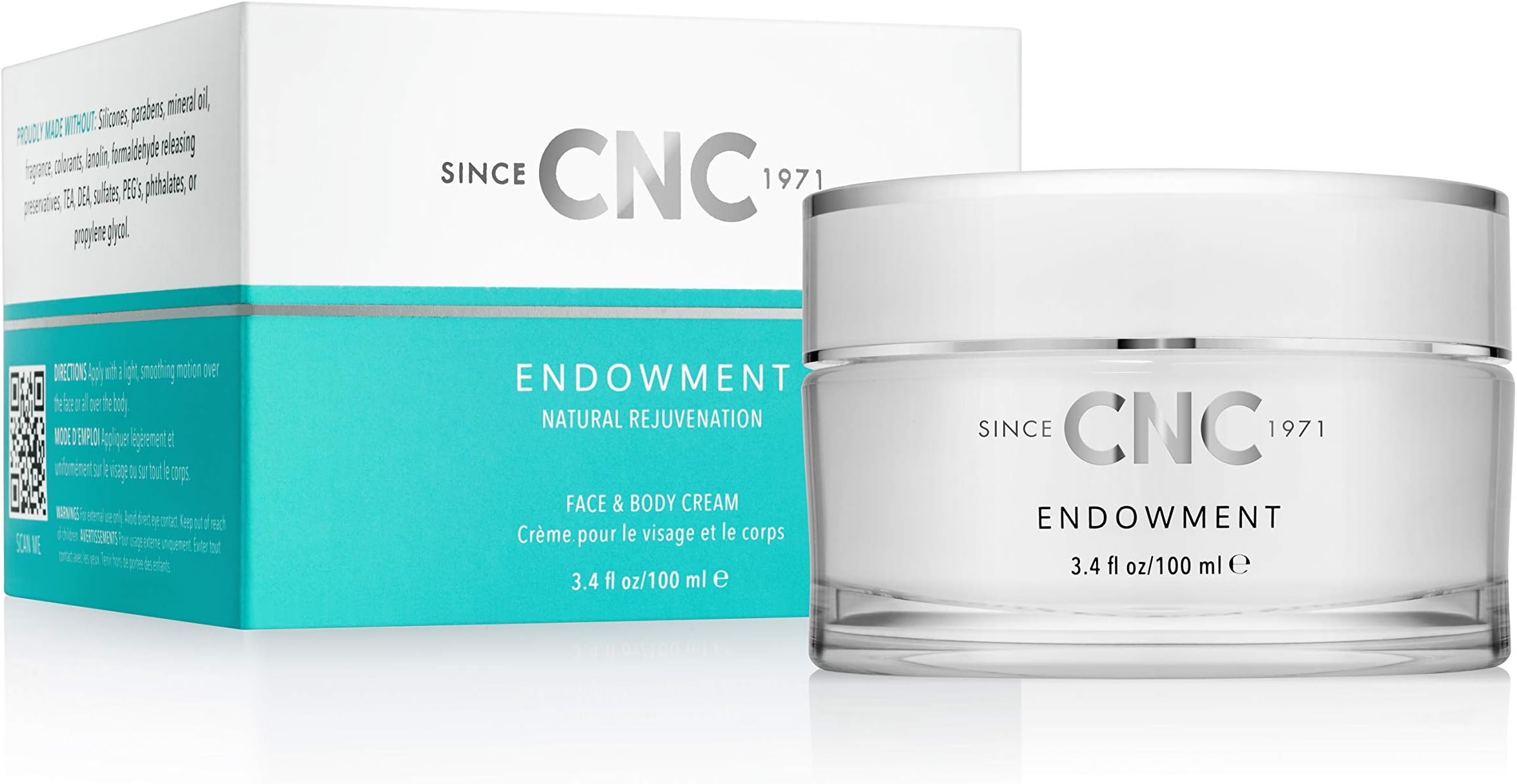 CNC Endowment Ultra-Hydrating, Antioxidant-Rich Vegan Face and Body Cream with Revolutionary Apple Fruit Extract Saccharide and 5 Essential Vitamins - 3.4 fl. oz