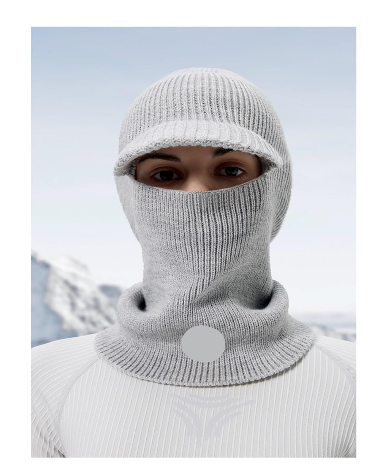 Cagoule Moto Chapeau d'équitation Coupe, Masque Facial Froid, Protection des Oreilles, Couvre-tête, Chapeau de Ski Chaud et Doux, Automne et Hiver Casque Coupe-Vent(Gray)