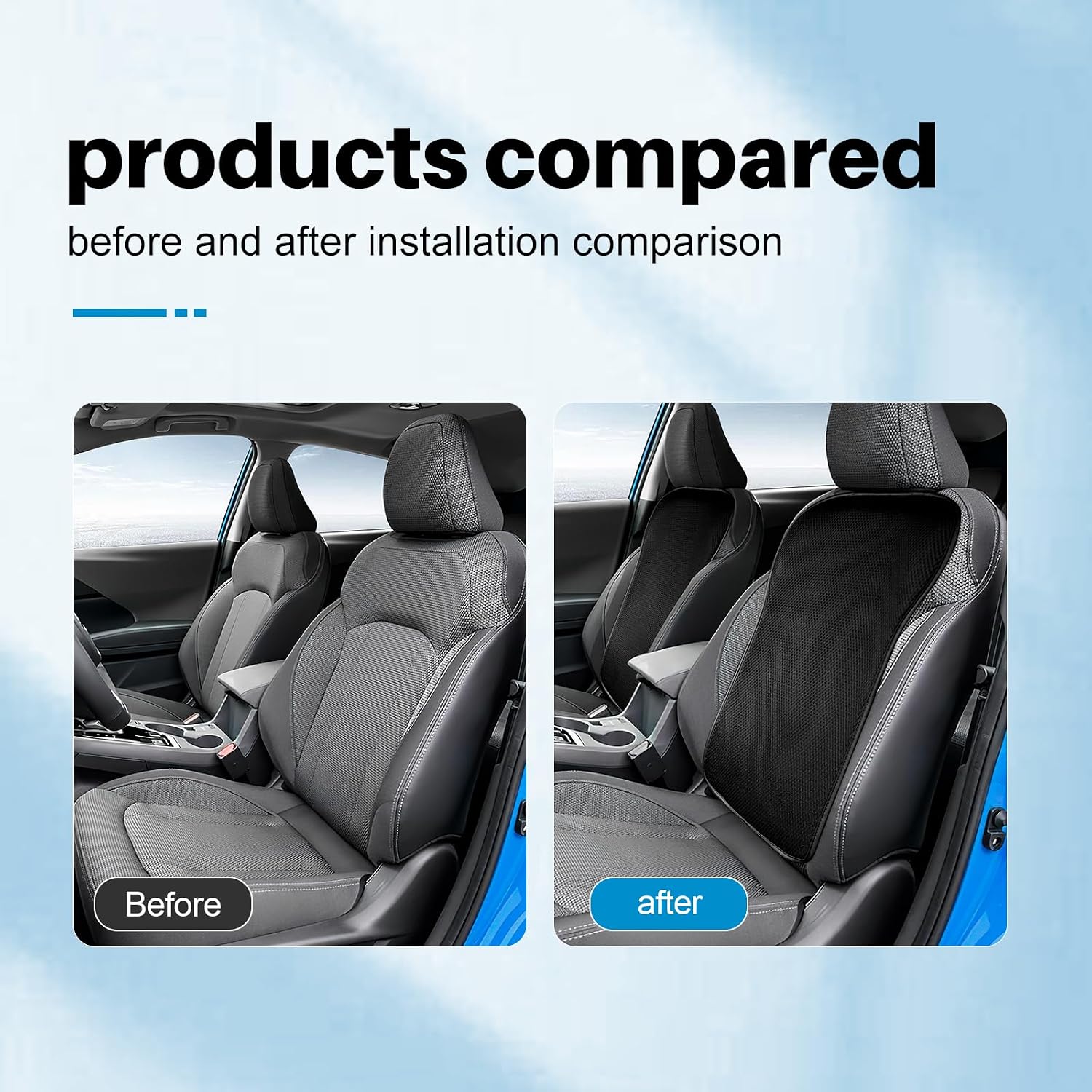 KUNGKIC for Subaru Crosstrek Base Premium Sport Limited 2023 2024 2025 Mesh Front Car Seat Back Cover Breathable Cooling Front Seats Protector Covers for All Season Interior Accessories
