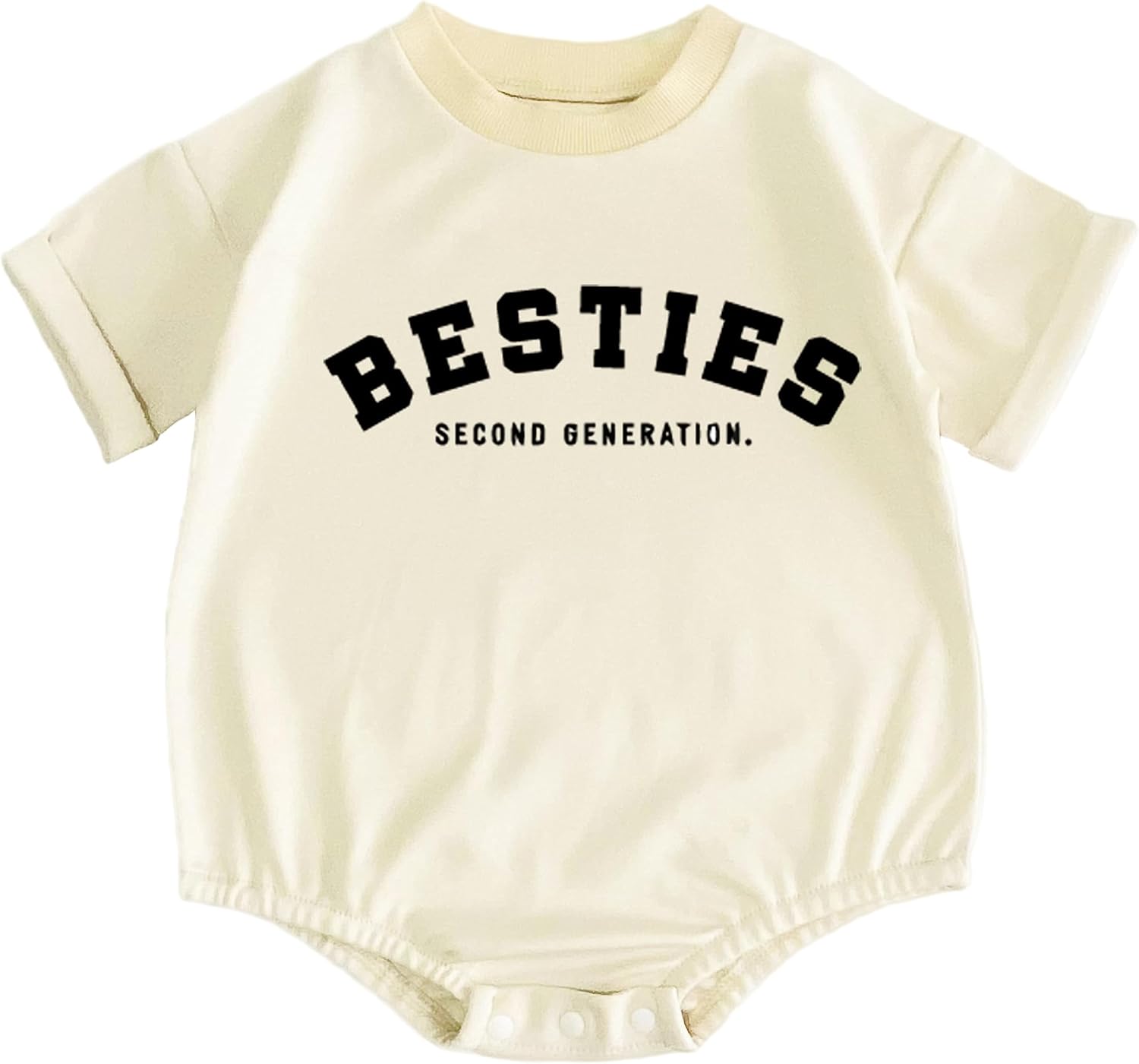 Toddler Baby Girl Boy Besties Second Generation Letter Print Shirt Best Friend Outfits BFF T-Shirt for Mom and Baby