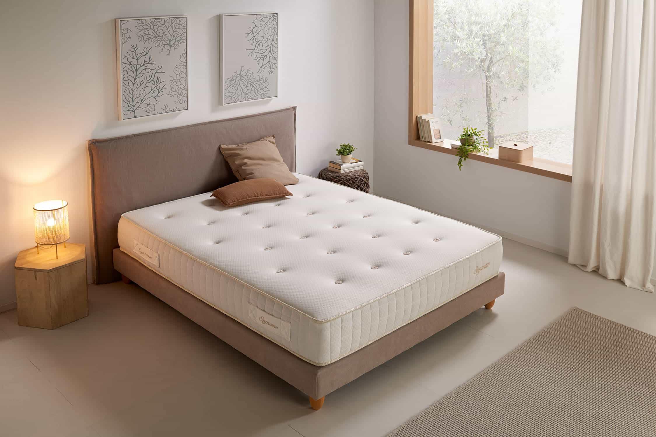 Moonia | Colchón Supreme Muelles Ensacados| 5 cm de viscoespuma, Fibras Supersoft y Todotherm | Comfort System | Pression Care System | 90 x 200 cm