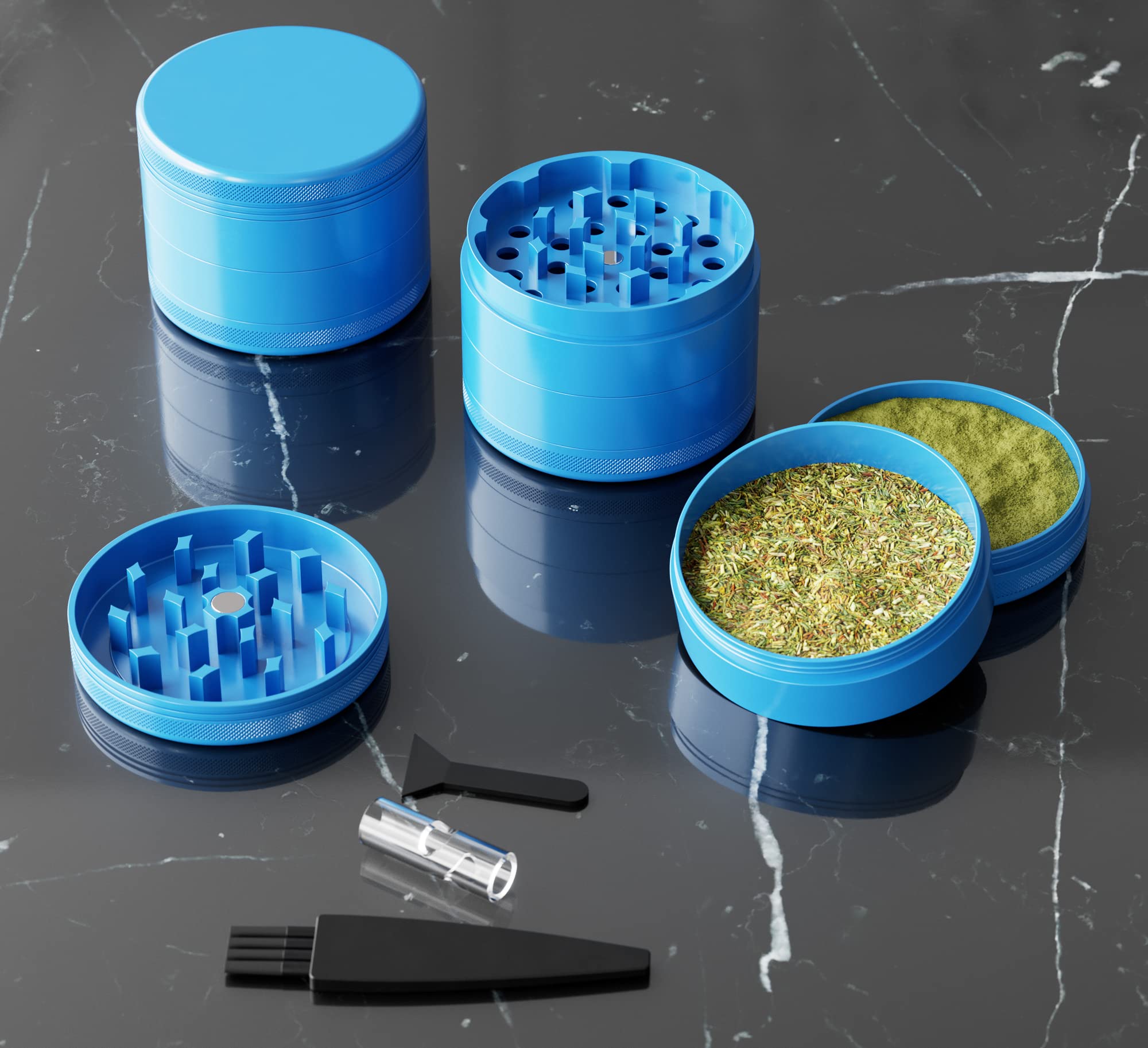 Keramik Grinder Crusher Haftfrei | 4-teilig | Nano Keramik 