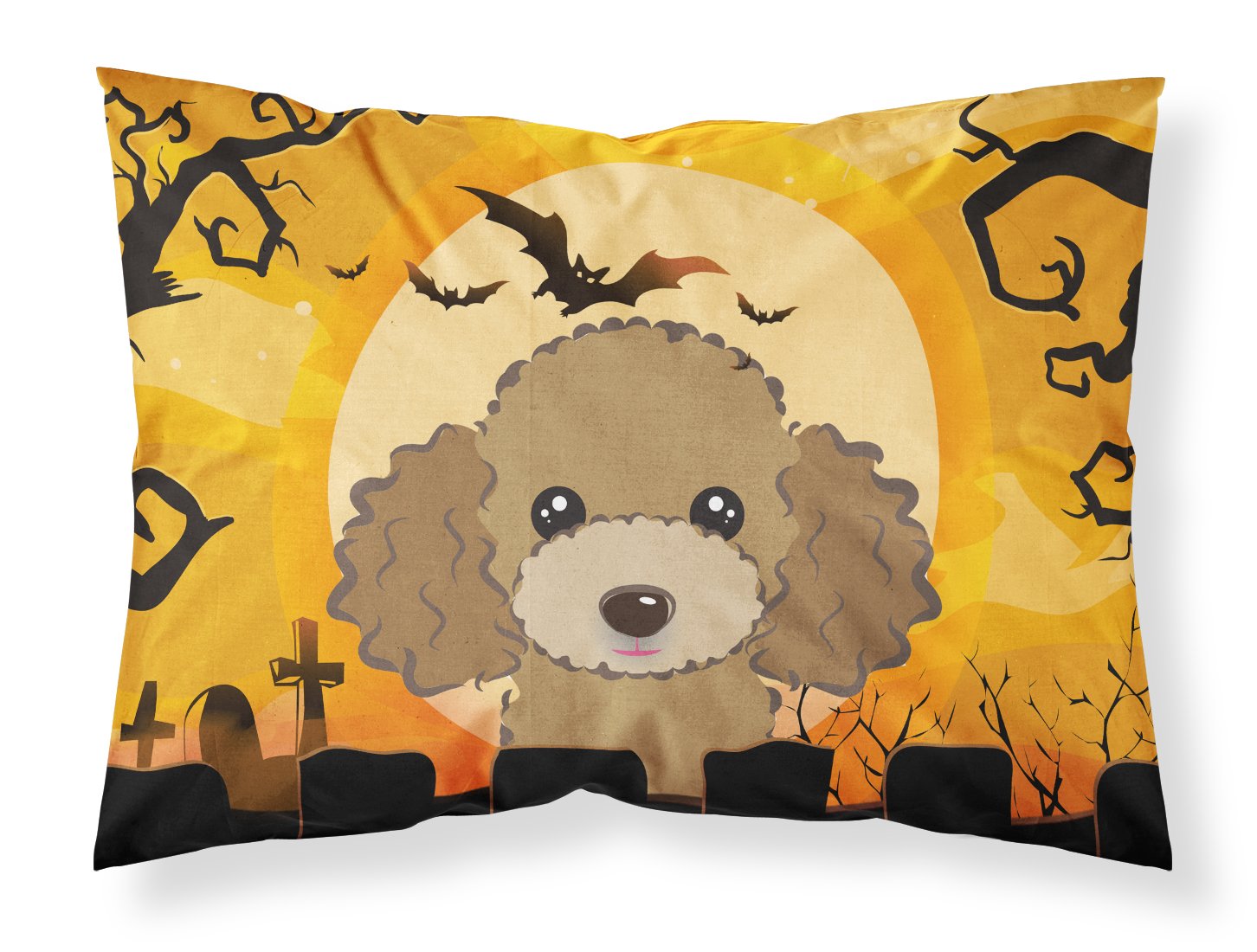 Taie d'oreiller Caniche en tissu pour grand coussin d'Halloween