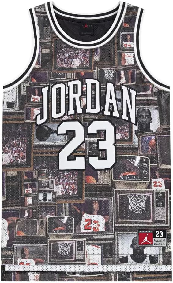 Nike Jordan Kids' Printed 23 Basketball Jersey, Dark Smoke Gray