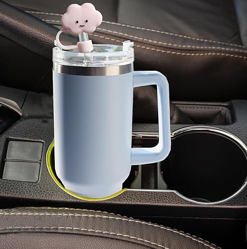 Miniatura 9 de Paquete de 3 fundas de popote para accesorios de copa Stanley, 0.394 in, lindo adorno de popote de silicona para vaso Stanley de 30 y 40 onzas,