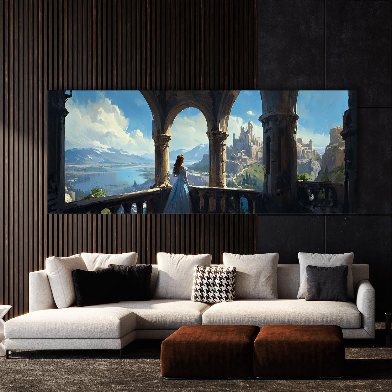 Sense Canvas Impression artistique sur toile de la princesse Royal Overlook 11 Décoration de la maison, affiche murale taille moyenne 30 x 12 / 3,8 cm
