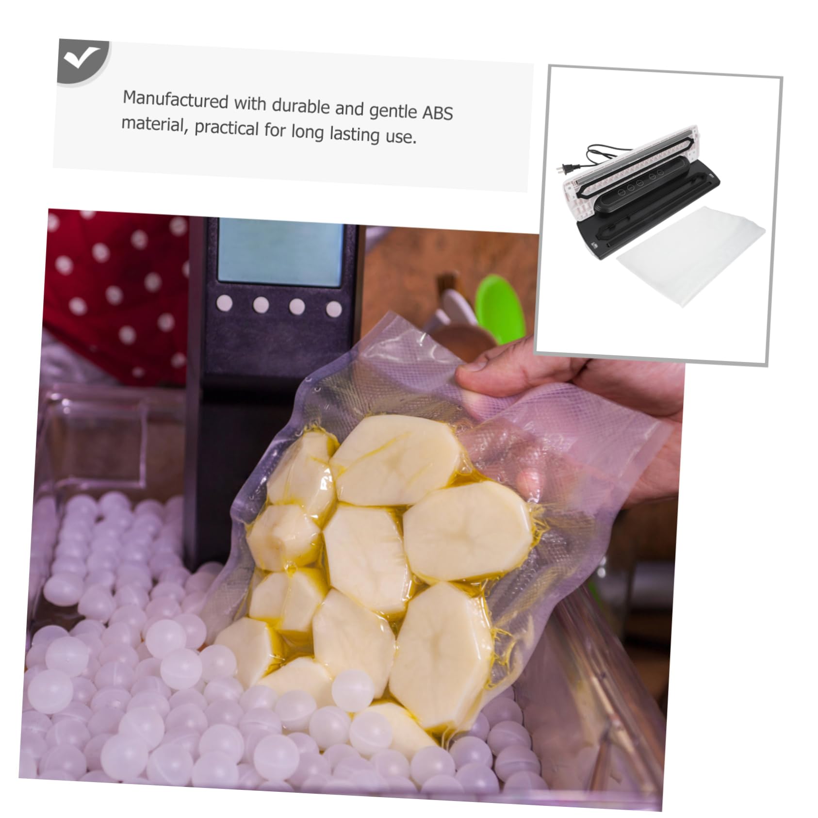 Máquina Envasadora al Vacío Automática de Alimentos Abs | 1 Juego, Sellado y Extracción de Aire, Reduce Oxidación y Ayuda a Conservar Frescura en Casa