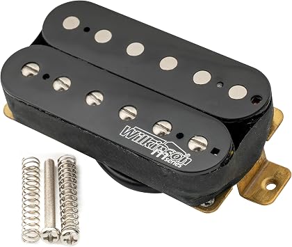 Wilkinson Vintage Classic Alnico 5 Overwound Open Style Bridge Humbucker Pickup for Electric Guitar, Black
