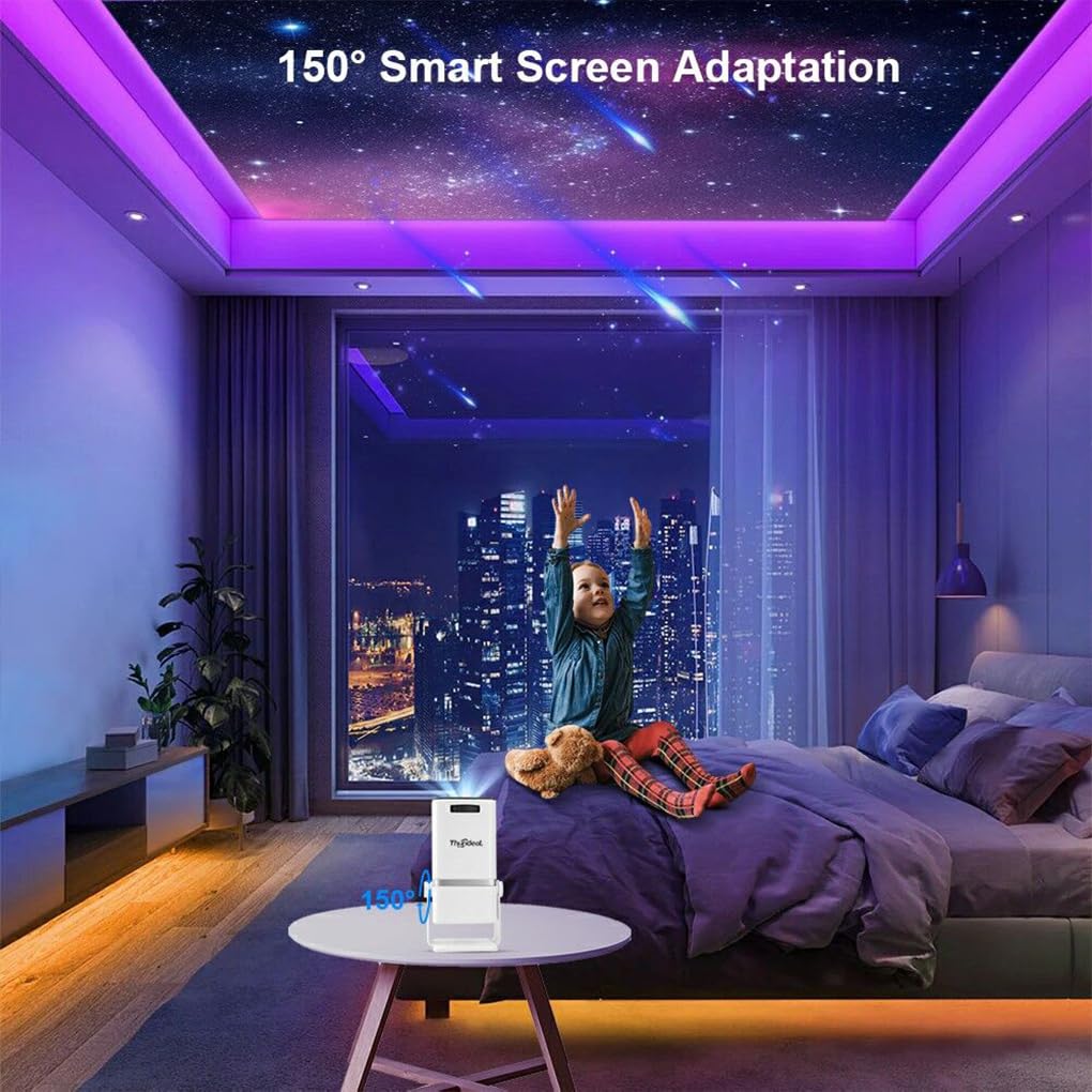 Projecteur de Diapositives Polyvalent pour Anciennes Diapositives. Facile à Utiliser et Durable. Projecteur Portable 4K Full HD. Système
