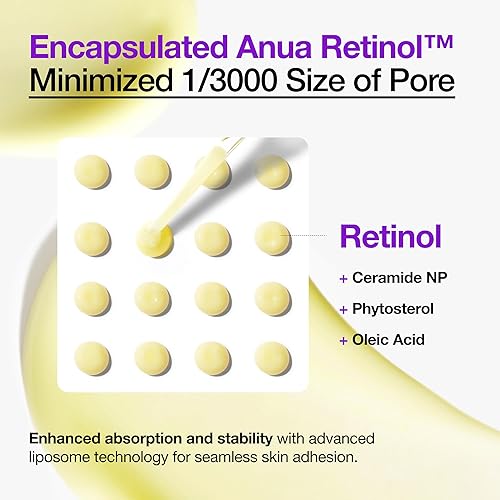 Miniatura 5 de ANUA Suero Renovador de Retinol, 1.01 fl oz (1.0 fl oz)