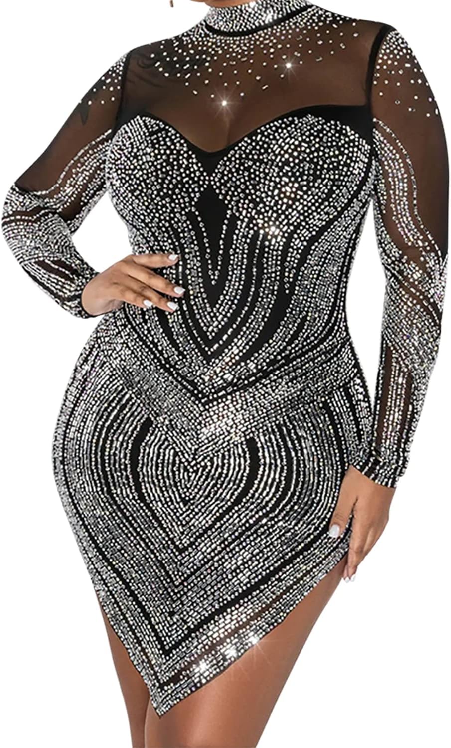 Women Sexy Birthday Dress Hot Drilling Process Sexy Dress Party Club Night Dress…… - Image 4