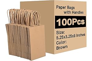 Brothersbox Small Brown Bags with Handles