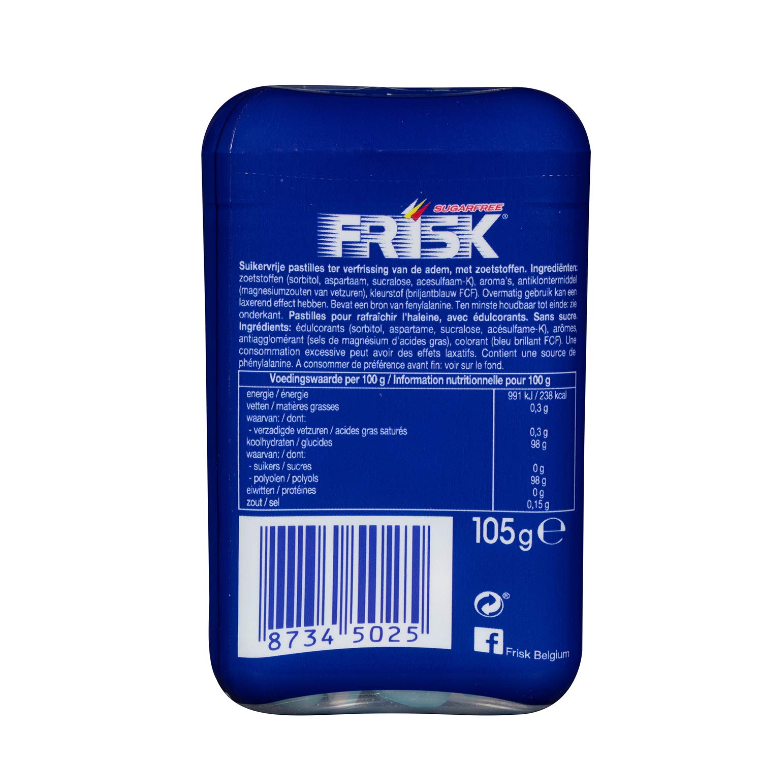 Frisk Peppermint Mini Sweets Refreshing No Sugars-Maxi Box of 150 Pieces 1 Unit