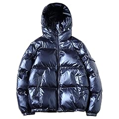 Maiyifu-GJ Mens Down Coats Winter Warm Thicken Jacket Outerwear Fashion Hooded Quilted Padded Overcoat