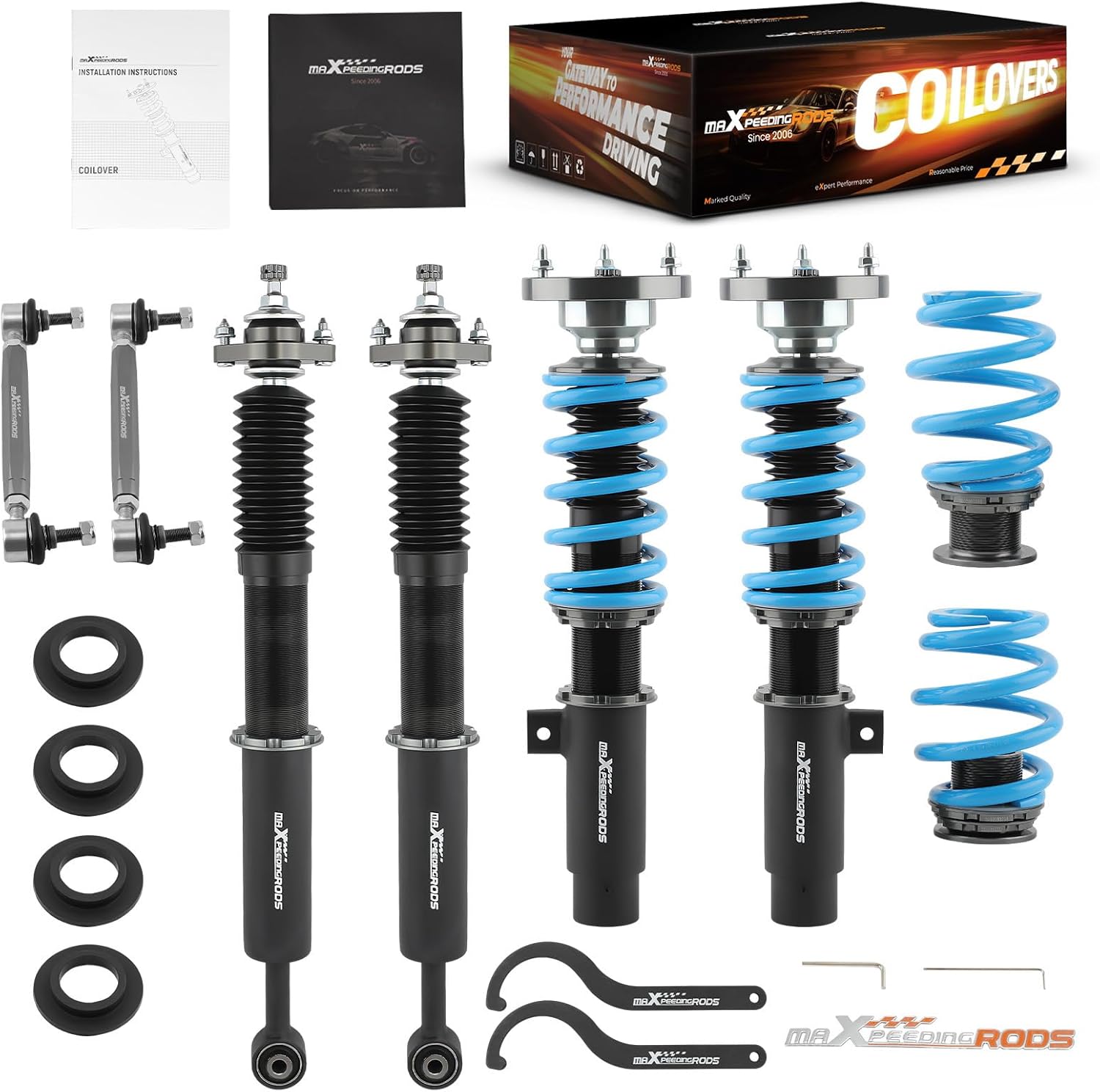 maXpeedingrods 24-Level Coilovers for BMW E46 M3 2001-2006