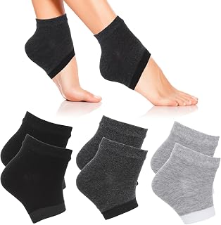 Gjinxi Spa Moisturizing Heel Socks for Dry Cracked Feet Toeless Gel Pedicure Socks Callus Softener Moisture Open Toe Feet Moisturizer Sleep Sock Dry Heels Treatment for Women Men Overnight Foot Care
