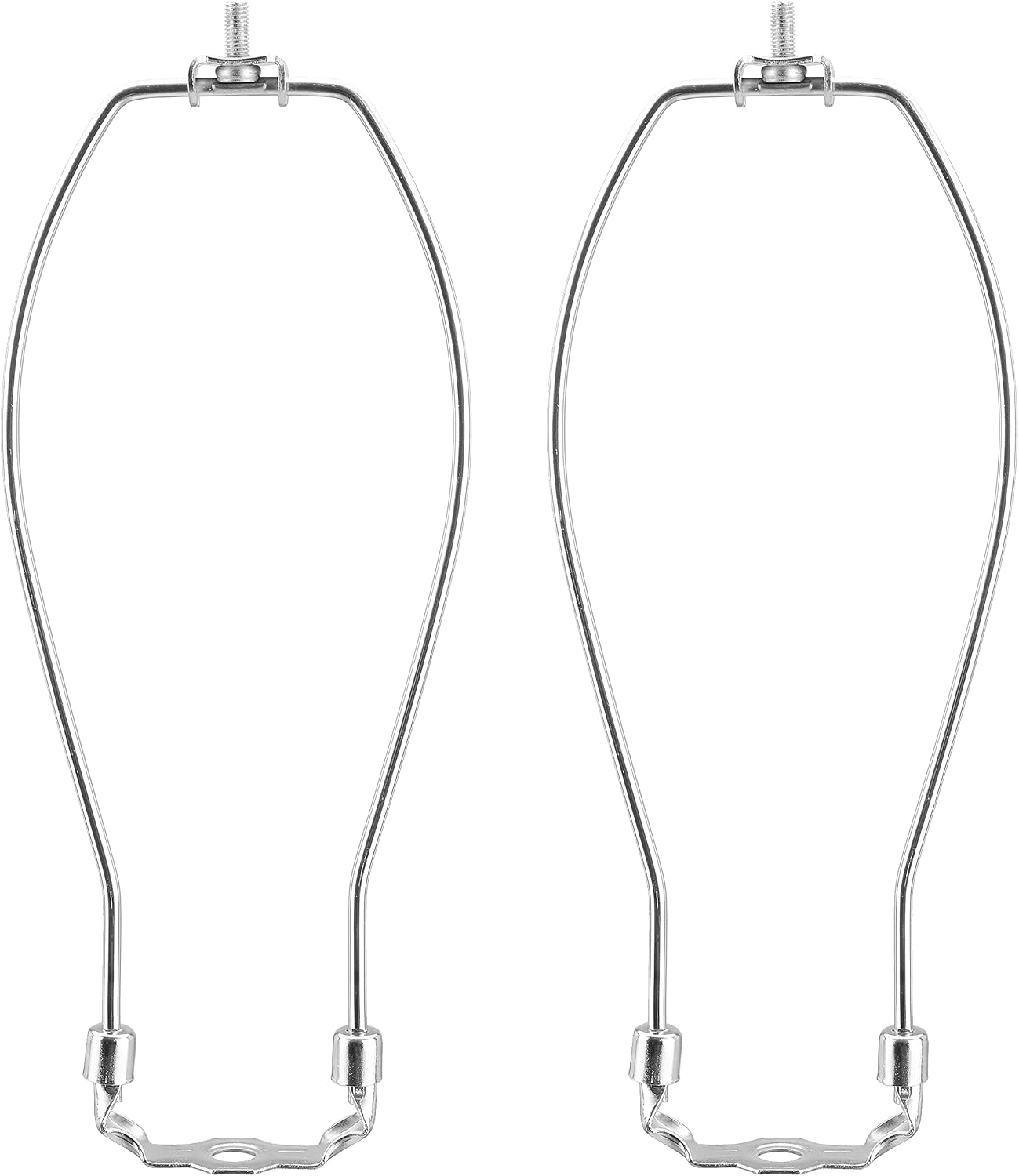 Aspen Creative 20001-32, 8" Lamp Harp with Saddle in Nickel Finish, Set of 2