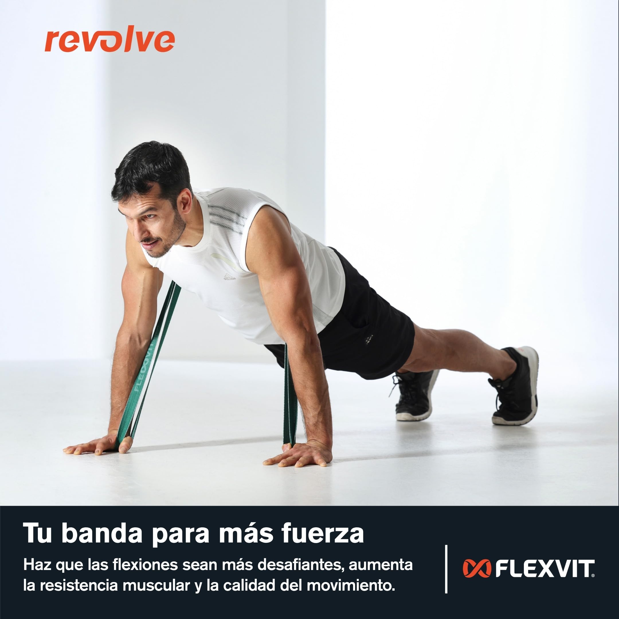 FLEXVIT Revolve - Powerband para Fuerza, Core y Movilidad, 5 Fuerzas