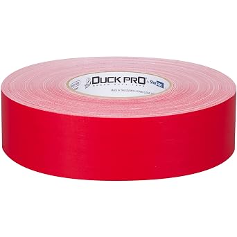 Shurtape Duck Pro Professional Grade, Heavy Duty, Co-Extruded Cloth Duct Tape for RV, Motorsports and Housing Assembly, 48mm x 60yd, 14.5 mil, Red, 1 Count 105487