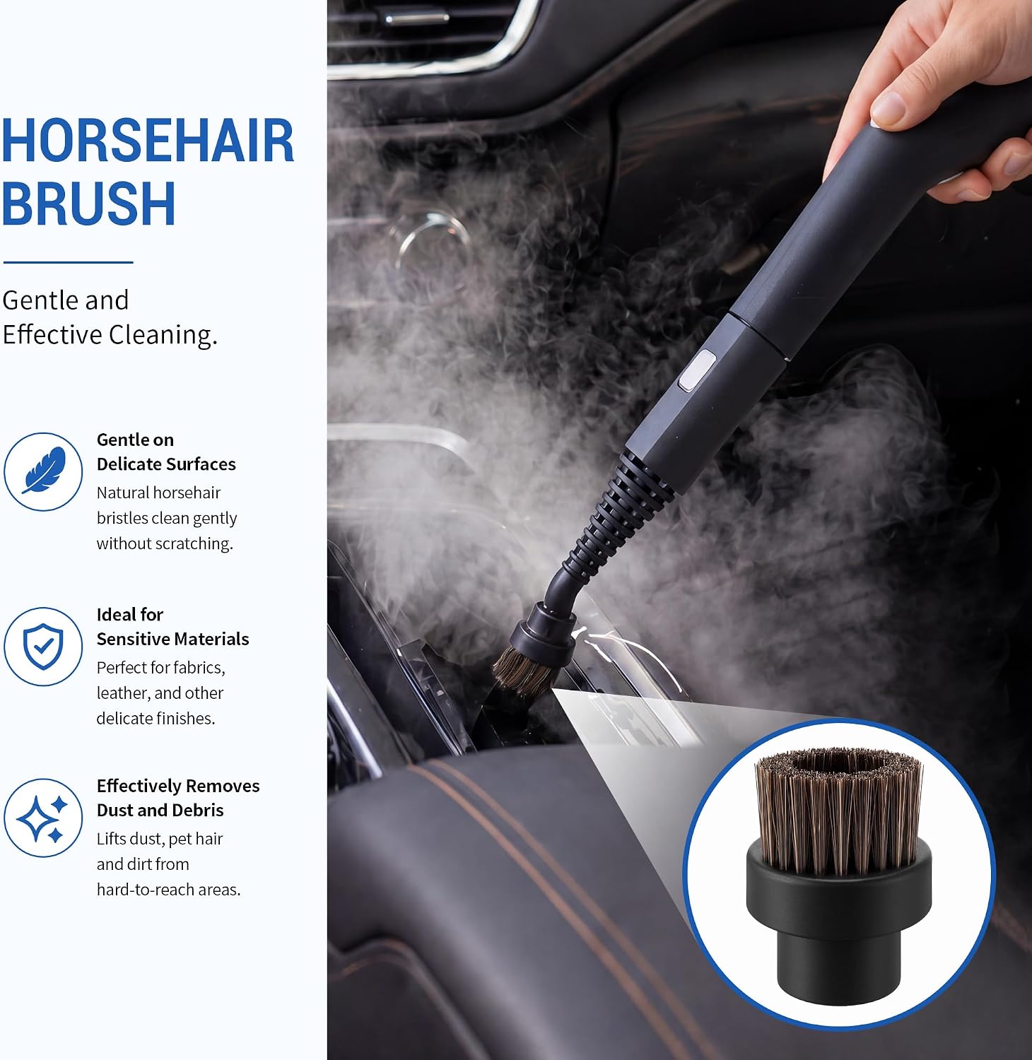16 Pack Small Brushes Compatible with Dupray Steam Cleaner Accessories with Brushes, Steam Cleaner Attachments for Grout, Tile, Oven, BBQ (Assorted)