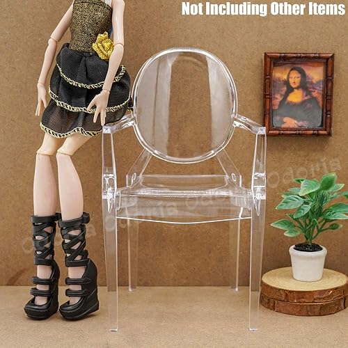 Miniatura 6 de Odoria Silla fantasma miniatura 1/6 accesorios para muebles de casa de muñecas