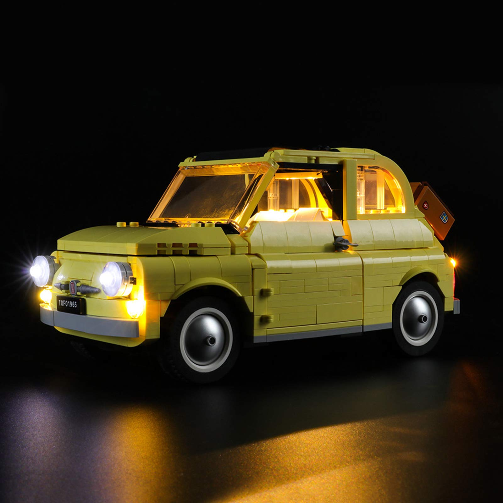 EDOSSA Nlne Led Lighting Kit for Creator Expert Fiat 500 Building Blocks Model - Led Light Kit Compatible with Lego 10271