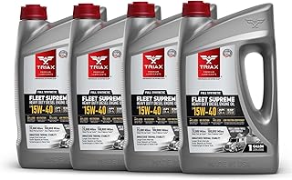TRIAX Fleet Supreme 15W-40 API CK-4 Full Synthetic Heavy Duty Diesel Engine Oil | Moly Boron Friction Modified | Extended Drain (4 Gallon Pack)
