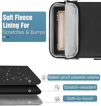 TiMOVO Tablet Sleeve Case Fits All-New iPad mini 7 (A17 Pro, 2024), iPad mini 6 (8.3-Inch, 2021)/5/4/3/2/1, Protective Carrying Pouch Bag Case, Black
