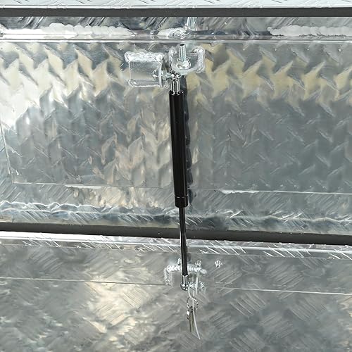 Miniatura 9 de EASYBERG Caja de herramientas de aluminio resistente de 39 x 12 x 16.5 pulgadas, caja de herramientas para camioneta, caja de herramientas de