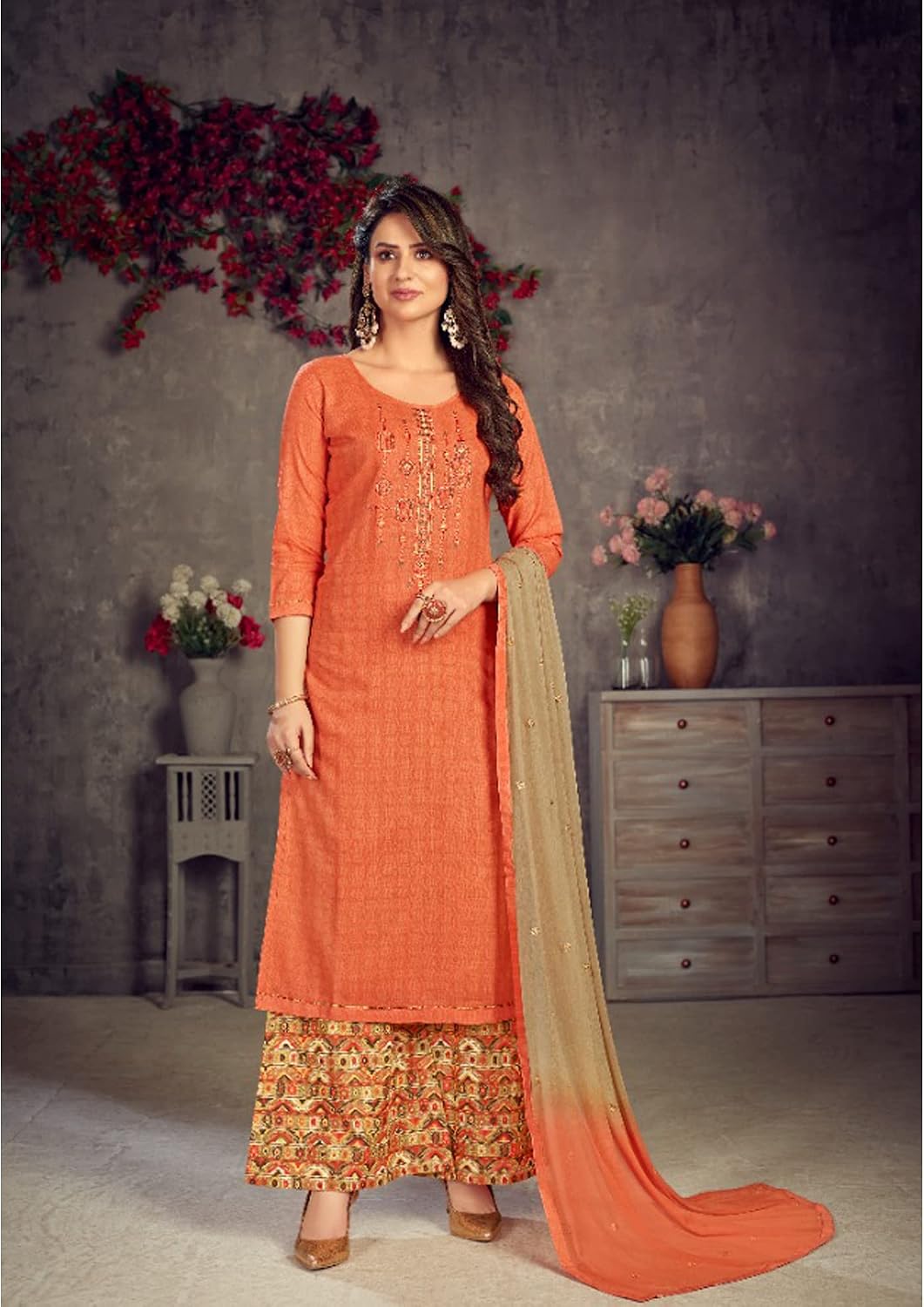 South Asian Wear Pakistani Palazzo Suits Indian Designer Shalwar Kameez Dresses