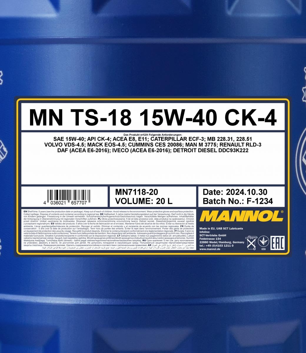 Sct - Mannol MN7118-20 - Aceite de motor