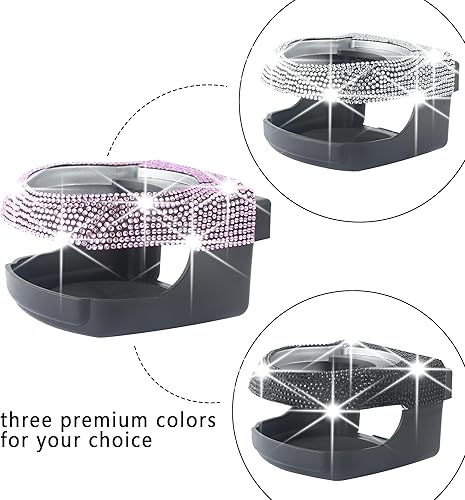 Miniatura 3 de Portavasos ajustable brillante para automóvil, antideslizante y absorbente de golpes con clips de ventilación de aire, soporte universal para tazas