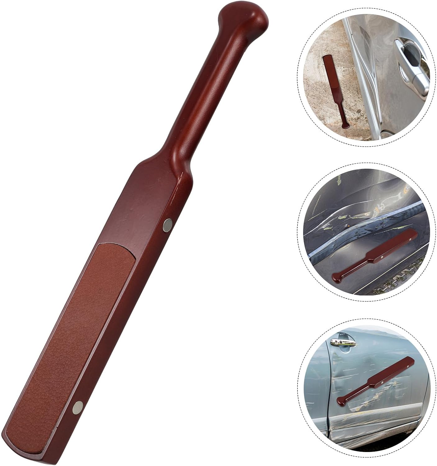 Alipis Auto Body Dent Removal Hammer Wood Mallet with Magnetic Base Dent Repair Tool and Auto Body Surface Restoration