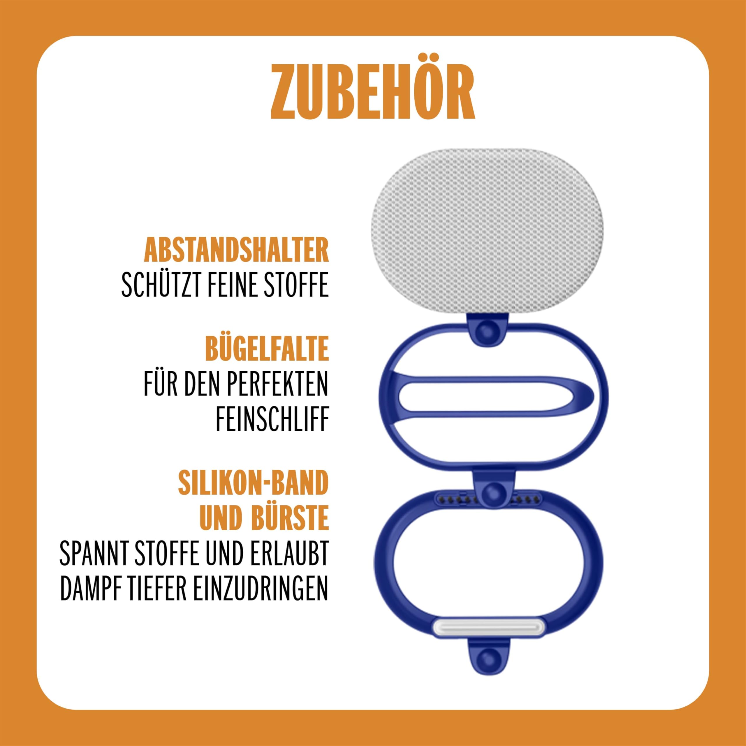 Conair 2-in-1 Steam & Iron Turbo Dampfglätter und Bügeleisen | 4 Einstellungen | Dampfleistung 33g/Min. | 10 Sek. Aufheizzeit | 3 Aufsätze alle Stoffarten | blau/schwarz