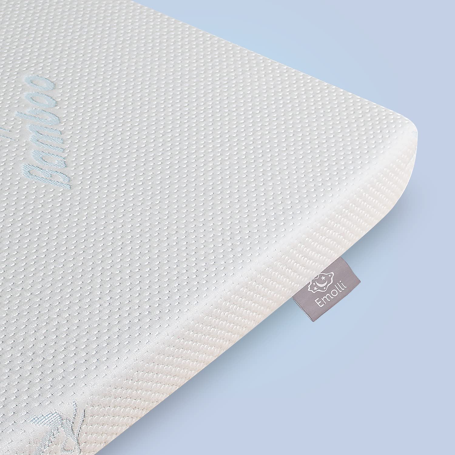 Photo 1 of Emolli 3 Inch Memory Foam Mattress Topper Queen Size with Removable Bamboo Cover - Gel Infused High Density Cooling Bed Pad