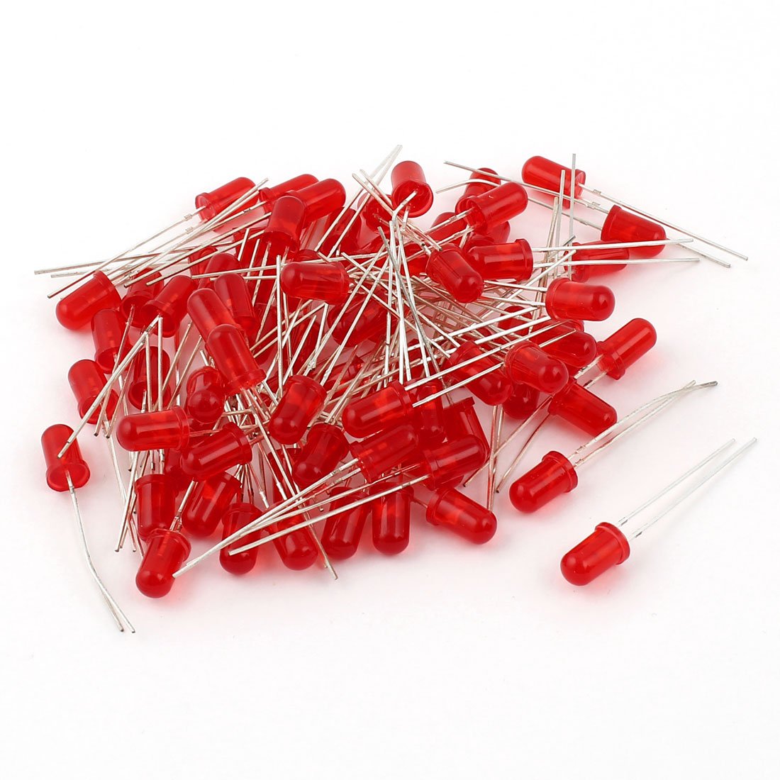 Diodes LED rouge 5mm 2Pins DC 2.5V 3V composant électronique pour témoin lumineux et prototypage