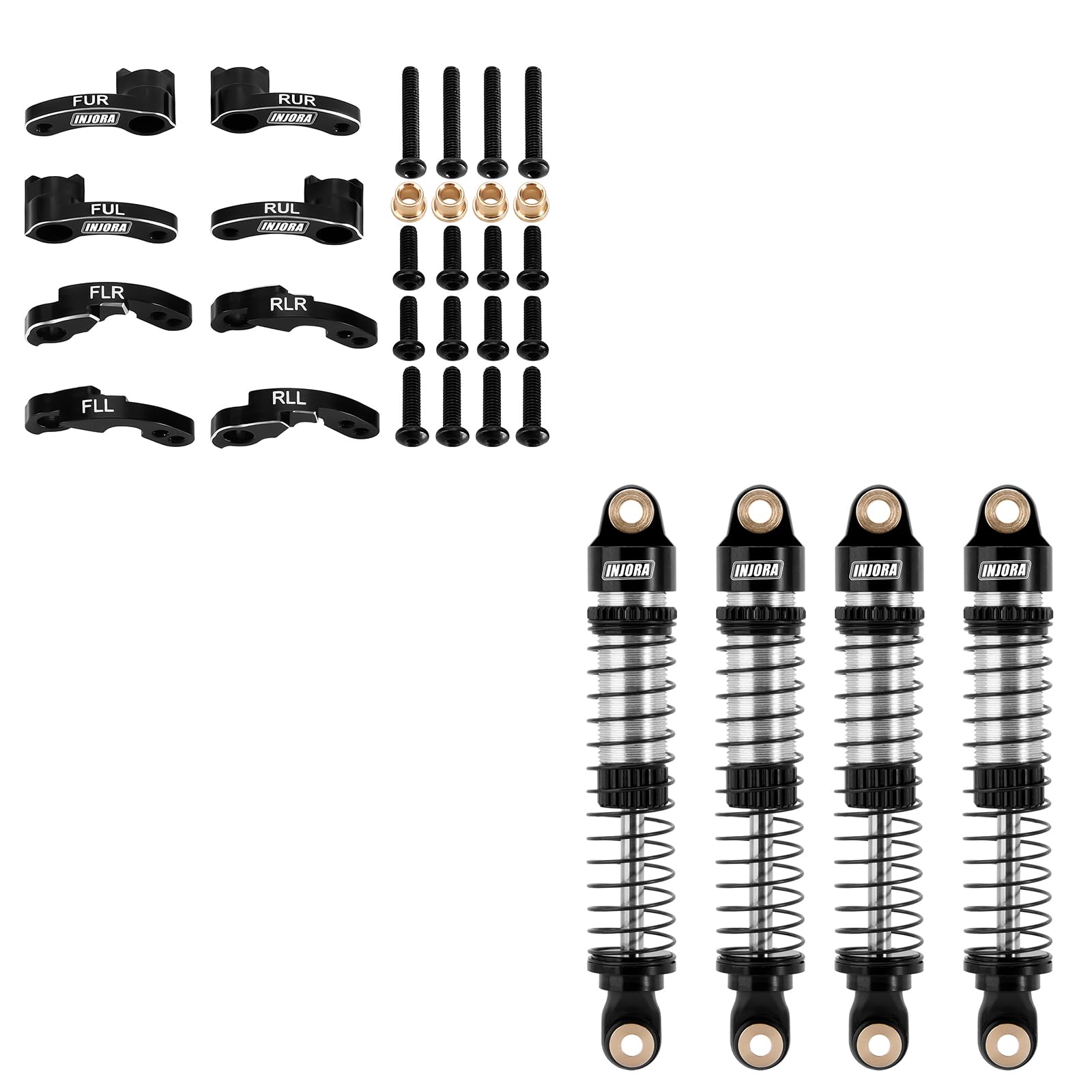 Amazon.com: INJORA RC Shock Flex Blades and 53mm Shocks for TRX4M