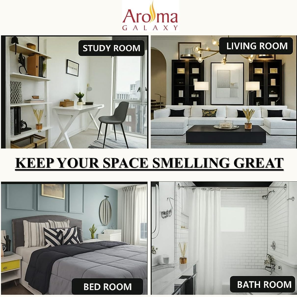 Orange Blossom Reed Diffuser Set, 7.7 Oz (1 Oz + 6.7 Oz) Set with Refill Pack Scented Diffuser with 6 Sticks Home Fragrance Reed Diffuser for Bathroom Shelf Decor - Image 5