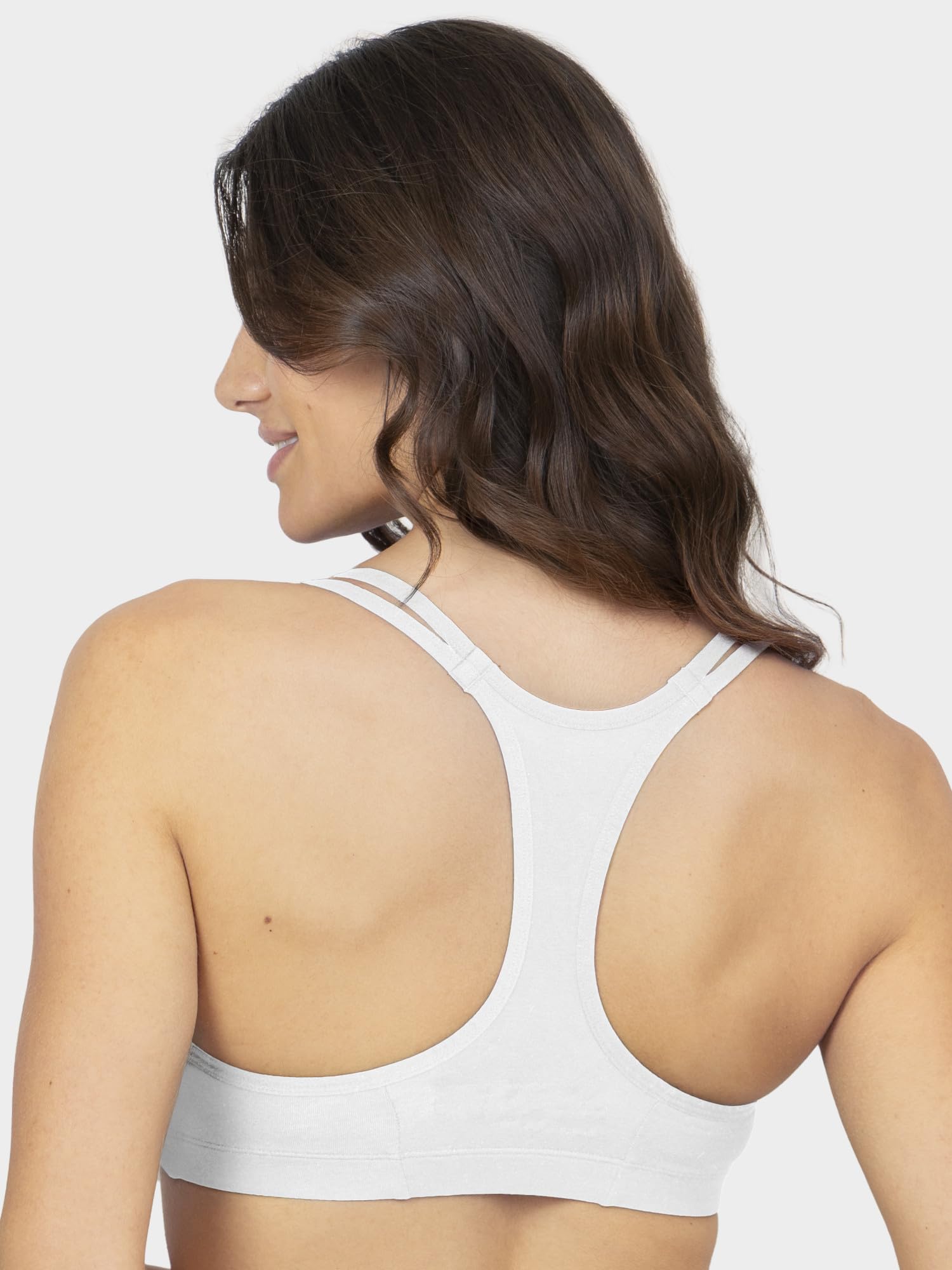 Fruit of the Loom Spaghetti Strap Cotton Sports Bra - All-day Comfort & Easy Movement Reggiseno sportivo Donna