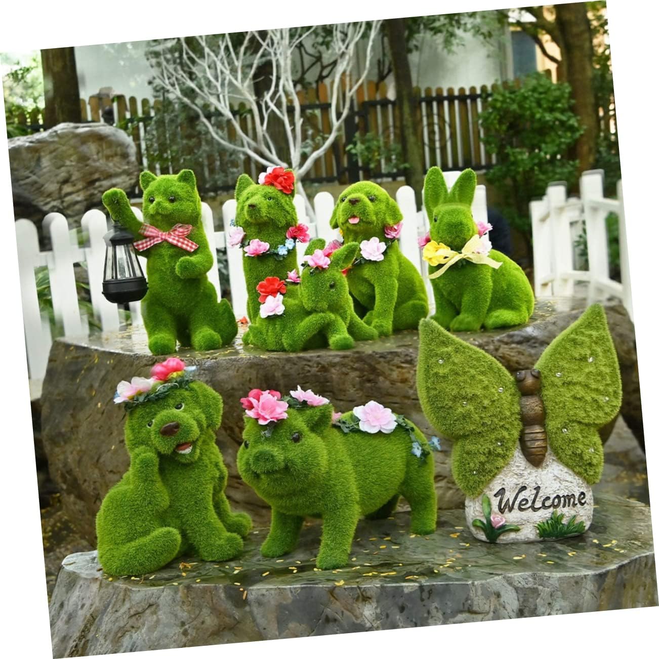 Garneck 2pcs Simulation Moss Powder for Landscape Decor Lifelike Greenery for Home and Garden Decor Easy Maintenance Faux Moss for Crafting and Terrariums