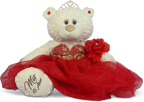 KINNEX COLLECTIONS SINCE 1997 Centro de mesa grande de 20.0 in de oso de peluche de quinceañera, vestido elegante, regalo de recuerdo de gran tamaño