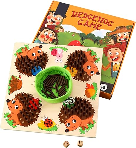 Juego de erizo Montessori Juguetes para niños pequeños de 3 años en adelante, juego de juego de juego de educación temprana, juego de mesa de erizo