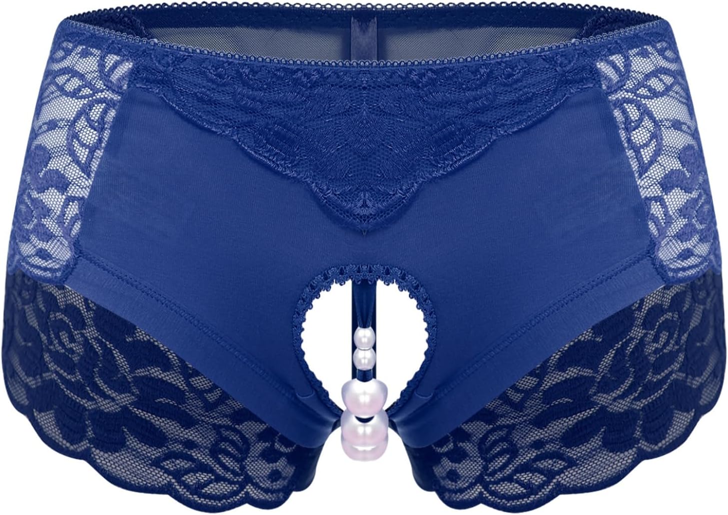 Jelory Ladies Spitz Slip with Artificial Pearls to Stimulate and Massage Step by Step with Hollow Out Underpants